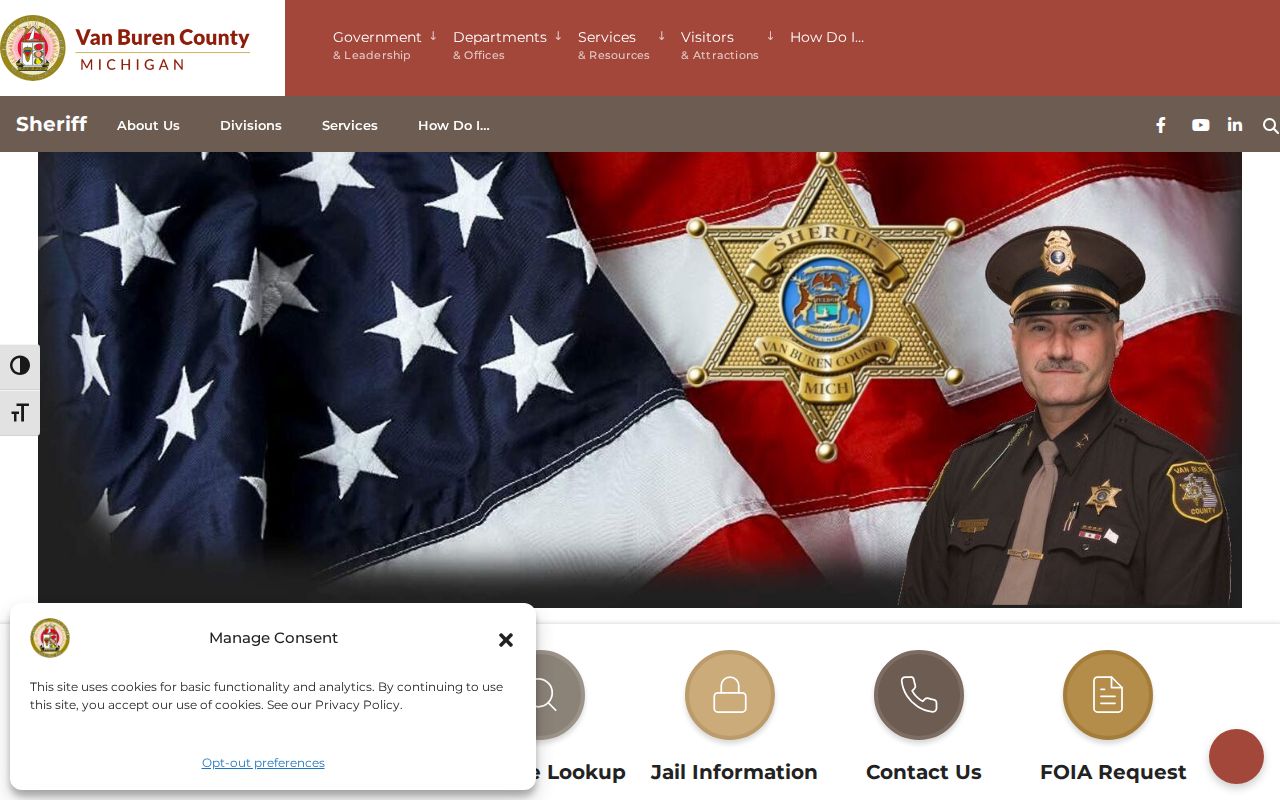Van Buren County Sheriff source for arrest records