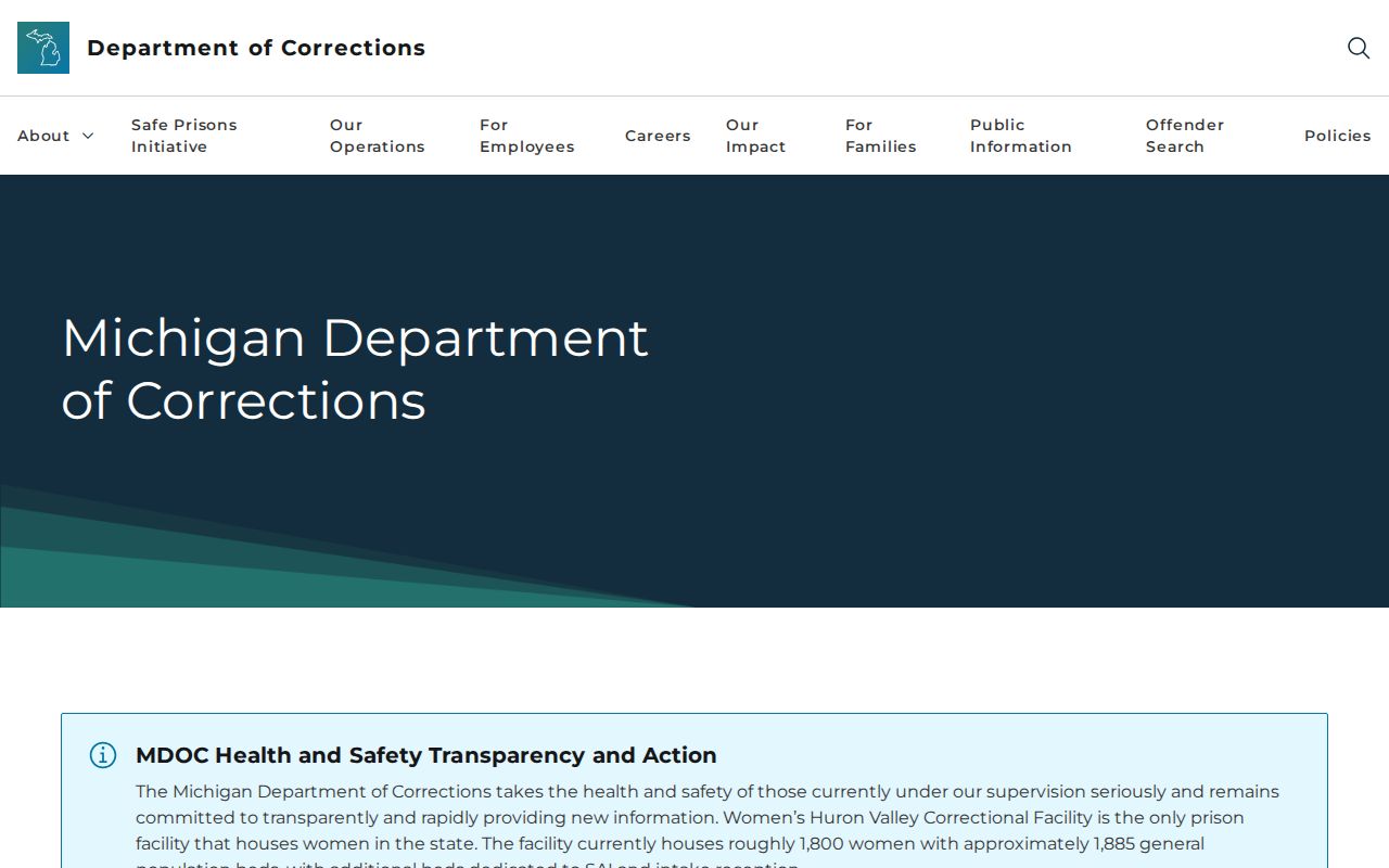 Van Buren County criminal records and Michigan corrections status